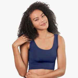 NWOT Larken X Navy M Hands-Free Pumping Bra • Nursing & Maternity